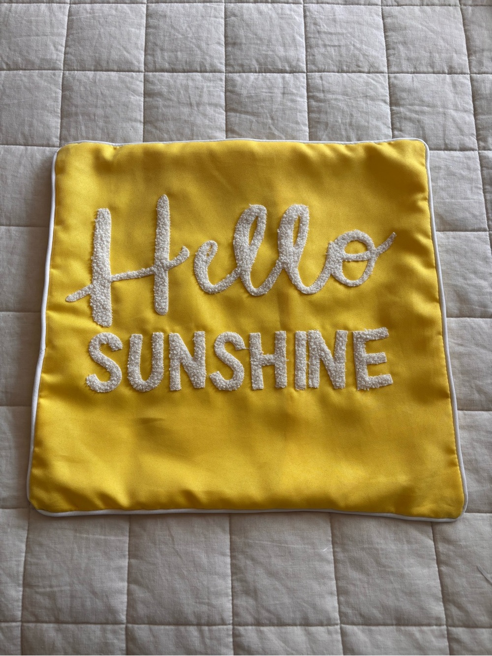 Hello Sunshine Yellow Decorative Pillow Cover